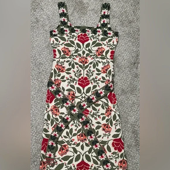 NWT FARM Rio Sand Garden Tapestry Knit Dress size M - Picture 6 of 7